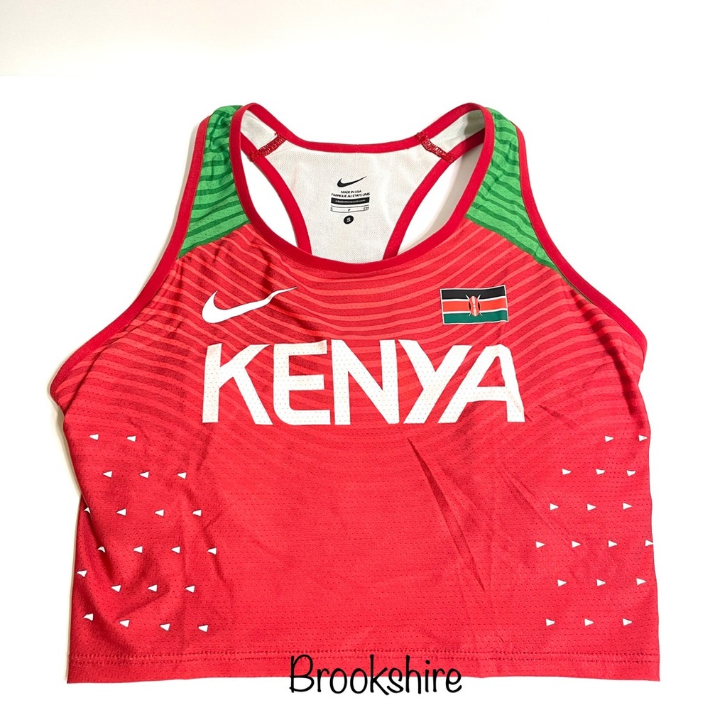 Nike Team Kenya Pro Elite Track Sports Bra Tank Top 801315-XXX Size Small NWOT